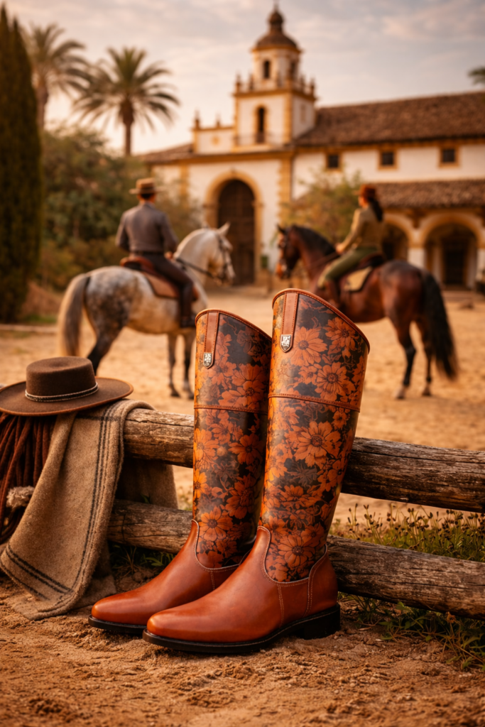 Botas de equitación de diseño español inspiradas en la tradición ecuestre en España